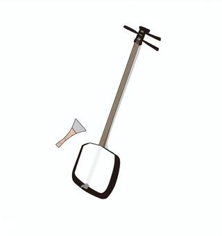 津軽三味線とバチ 三味線,津軽三味線,楽器,音楽,バチ,ベクター,趣味,娯楽,伝統,弦楽器のイラスト素材