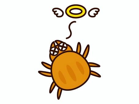 死んだダニ・ダニの死骸のイラスト ダニ,害虫,防虫,害虫駆除,虫,死骸,死,生き物,キャラクター,単体のイラスト素材