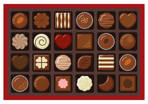 バレンタインのチョコレート バレンタイン,チョコレート,食べ物,プレゼント,バレンタインチョコ,お菓子,スイーツ,高級,高級感,かわいいのイラスト素材