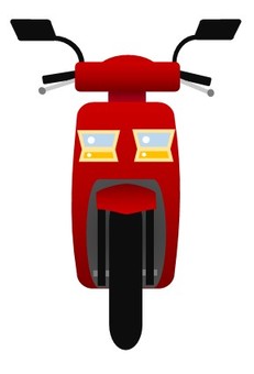 バイク63 スクーター,原付バイク,電動バイク,二輪,原動機付自転車,二輪車,自動二輪車,乗り物,車両,ミニバイクのイラスト素材