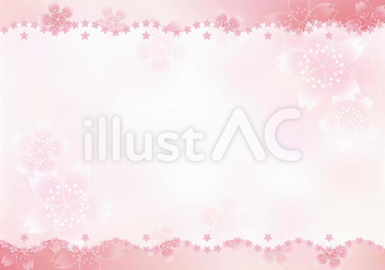 さくらさくらライン9 花,桜,春のイラスト素材