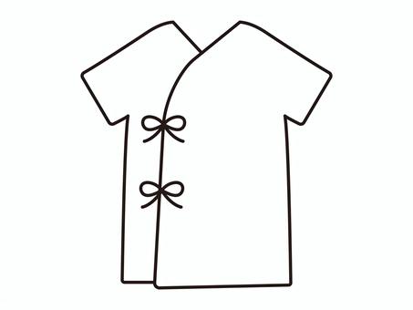 ベビー服の長肌着 長肌着,ベビー服,肌着,赤ちゃん,新生児,ベビー,出産準備,子育て,ベビー用品,乳児のイラスト素材