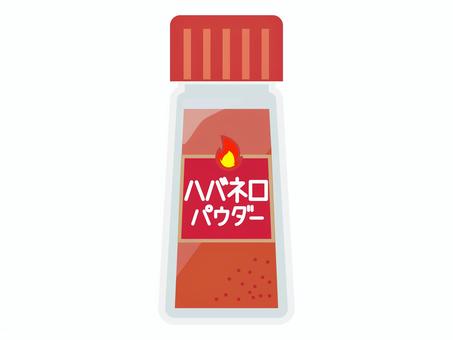 ハバネロパウダー ハバネロ,ハバネロパウダー,トウガラシ,スパイス,調味料,調理,料理,香辛料,瓶入りスパイス,瓶入り調味料のイラスト素材