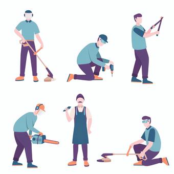 Illustration, in operation, male, under cleaning, 