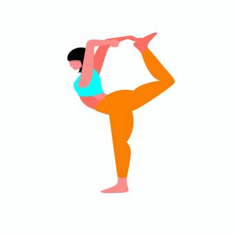 ヨガ 068 ヨガ 068 ヨガ,ストレッチ,女性,エクササイズ,ポーズ,全身,部位,腹筋,筋肉痛,トレーニングのイラスト素材