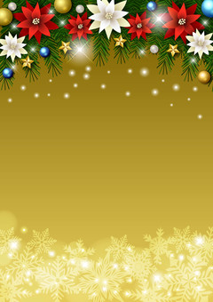 Christmas25136 ポインセチア,星,雪,結晶,キラキラ,オーナメント,クリスマス,スター,飾り,あしらいのイラスト素材