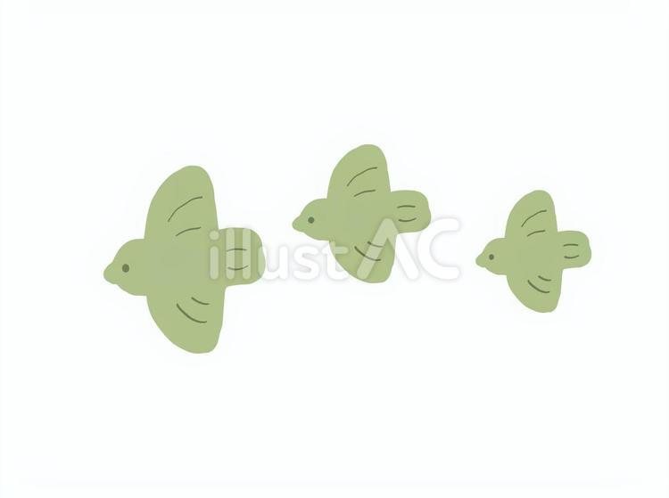 ウグイス_北欧風_素材 北欧,ナチュラル,かわいいのイラスト素材