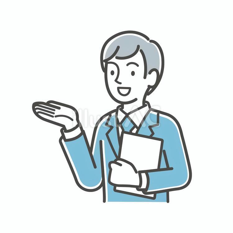 案内する男性会社員 案内,男性,会社員のイラスト素材