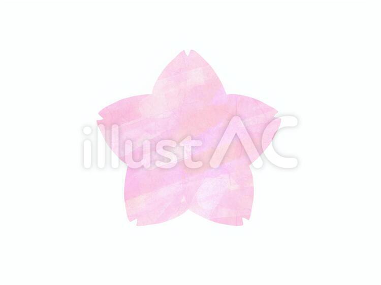 桜 桜,和紙,素材のイラスト素材