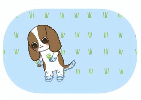 半夏生 田植え,犬,半夏生,農作業,雑節のイラスト素材