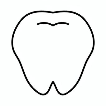 溝付きの歯 歯,奥歯,臼歯,乳歯,永久歯,歯医者,白い歯,白,溝,アイコンのイラスト素材