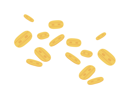 降り注ぐ小判 小判,降る,貨幣,財産,富,お金,価値,金貨のイラスト素材