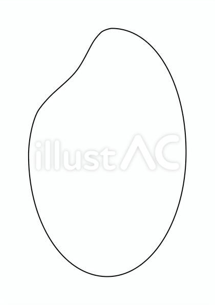 一粒の白米 線画