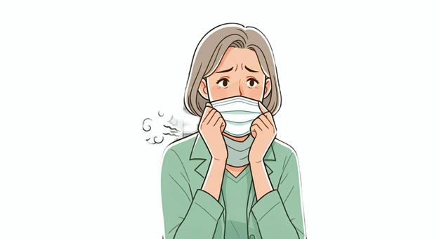 マスクをした女性