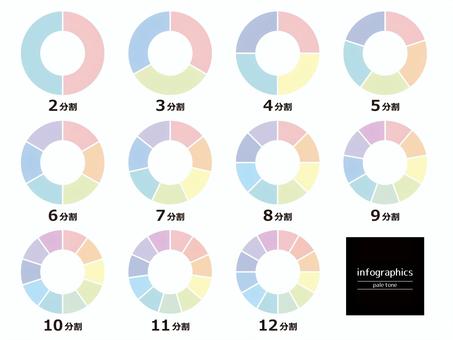 インフォグラフィックス　ペール インフォグラフィック,ペールトーン,ビジネス,資料,分割,シンプル,プレゼンテーション,情報,図,グラフのイラスト素材