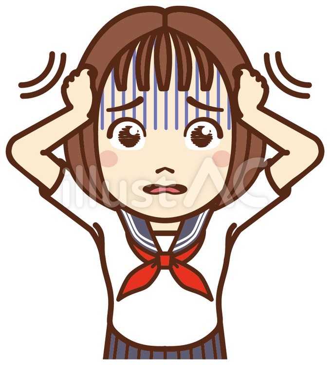 うわ どうしよう 中学生 夏服イラスト No 無料イラストなら イラストac