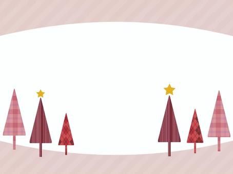 Pink triangle tree frame, christmas, tree, winter, JPG and PNG