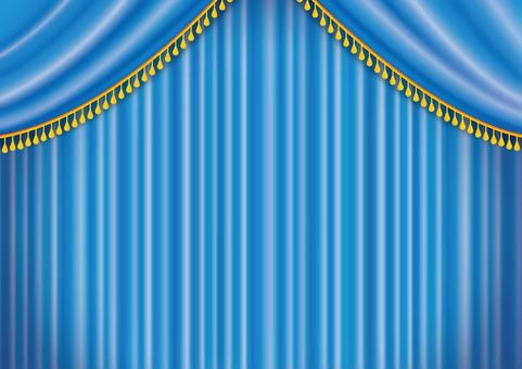 Illustration, curtain, blue color, cloth, 