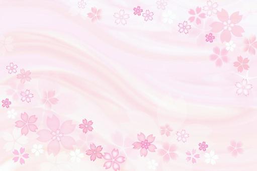 Japanese-style background of spring cherry blossoms blowing in the wind 1, kiraz çiçekleri, arka fon, bahar, JPG