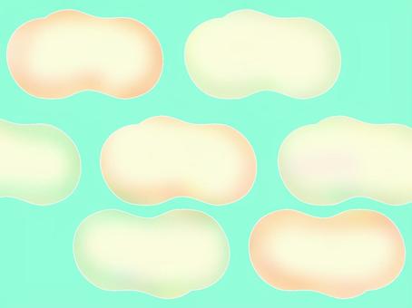 美味しそうな雲 空,雲,美味しそう,カラフル,壁紙,背景,エクレア,手描きのイラスト素材