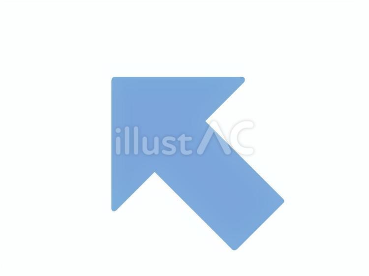 青色の左矢印　ななめ矢印 矢印,やじるし,矢じるしのイラスト素材
