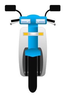 バイク86 スクーター,原付バイク,電動バイク,原動機付自転車,二輪車,自動二輪車,ミニバイク,ツーリング,オートバイ,バイクのイラスト素材