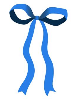 青いリボン09 リボン,ribbon,青,blue,ブルー,かわいい,デザイン素材,パーツ,プレゼント,贈り物のイラスト素材