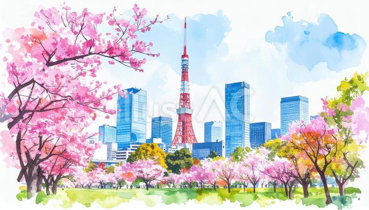 街並み 街並み,背景,水彩のイラスト素材