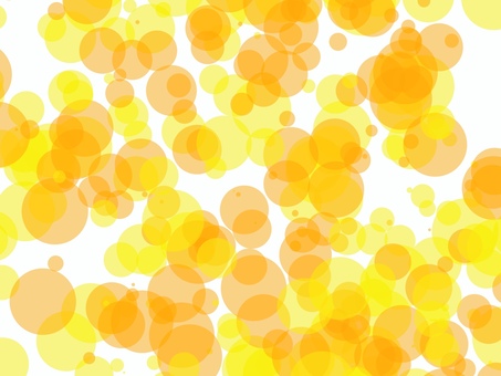 黄色とオレンジの水玉が重なる背景パターン 水玉,ドット,丸,サークル,円,オレンジ,黄色,イエロー,半透明,透過のイラスト素材