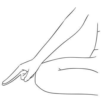 Illustration, мудра, освистывать, йога, 