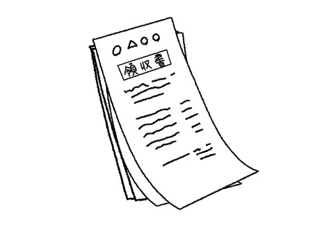 レシート レシート,領収書,紙,pop調,手描き,挿絵,ワンポイント,素材,商用可,無料のイラスト素材