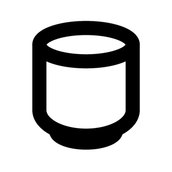 お猪口_シルエット02 お猪口,お酒,日本酒,酒,とっくり,モノクロ,アイコン,線画のイラスト素材