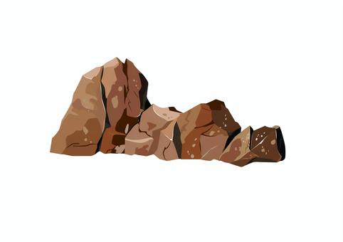 岩石 赤茶系 セット 岩石 赤茶系 セット 岩石,岩,石,固い,自然石,赤茶,ベクターのイラスト素材