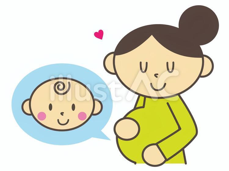 妊娠 妊娠,妊婦,赤ちゃんのイラスト素材