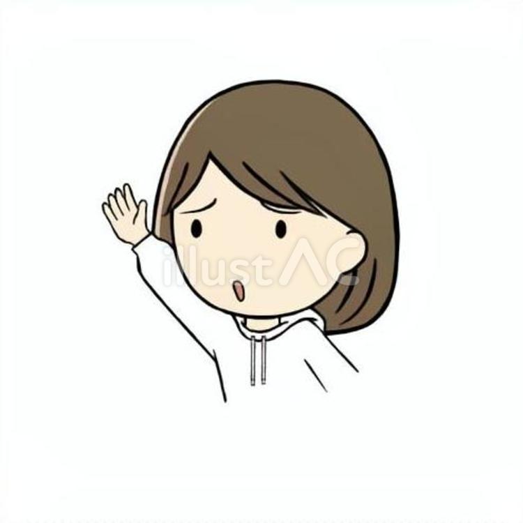 ちょっと待ってー！と制止する若い女性 待って,行かないで,制止のイラスト素材