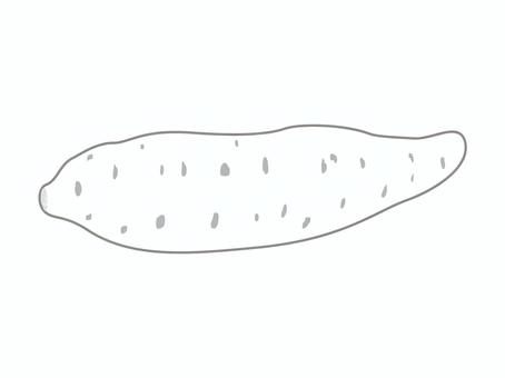 さつまいも（ぬり絵） さつまいも,ぬり絵,野菜,食べ物,秋のイラスト素材