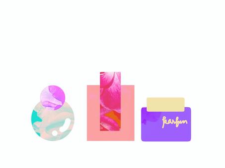 Illustration, perfume, bottle, colorful, 