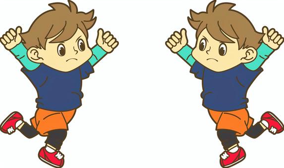 トレーニングする男性 男の子,可愛い,かわいい,男性,ランニング,ベクター,トレーニング,運動,ジョギング,走るのイラスト素材