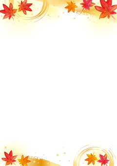 背景908 背景,秋,紅葉,和風,金,和柄,七宝柄,きれい,水彩,華やかのイラスト素材