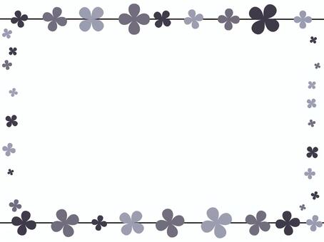 Simple frame of monochrome flowers, flower, frame, simple, JPG and PNG