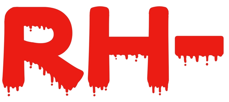 Illustration, rh ー, type de sang, sang, 
