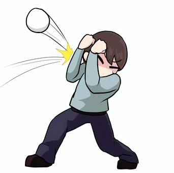 ガードする男性 人物,生活,全身,男性,攻撃,防ぐ,跳ね返す,素材のイラスト素材