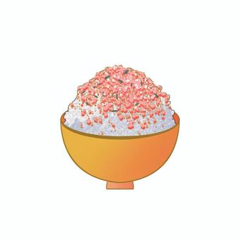 明太子ふりかけ 食べ物,ごはん,明太子,ふりかけ,米のイラスト素材