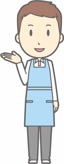 Apron owner - guide smile - whole body, , JPG, PNG and AI