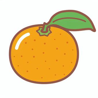 葉付きみかん 葉付きみかん みかん,一個,丸ごと,葉っぱ,果物,柑橘のイラスト素材