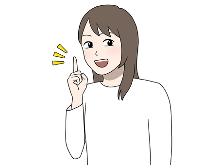アドバイスする女性 アイデア,助言,いいね,こうしたら,こうすれば,方法,やり方,レクチャー,教える,指導のイラスト素材
