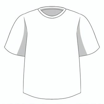 シンプルなTシャツ(白)のイラスト 白,tシャツ,半袖,服,衣類,ファッション,無地,イラスト,手描き,シンプルのイラスト素材