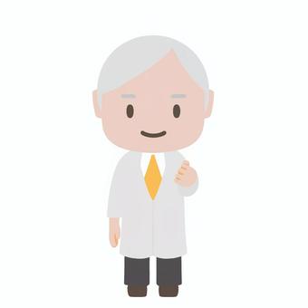 ガッツポーズする博士 博士,研究者,ガッツポーズ,成功,発見,喜び,笑顔,白衣,科学者,達成感のイラスト素材