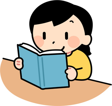 Girl reading a book, reading, children, this, JPG and PNG