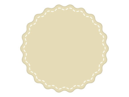 ベージュの波型フレーム素材 ベージュ,波型,フレーム,ナチュラル,シンプル,優しい,柔らかい,背景,枠,デザインのイラスト素材